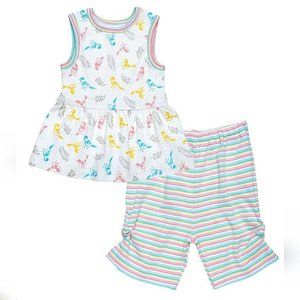 Capri Set 9 mo - Baby Birds- Organic Cotton NWT